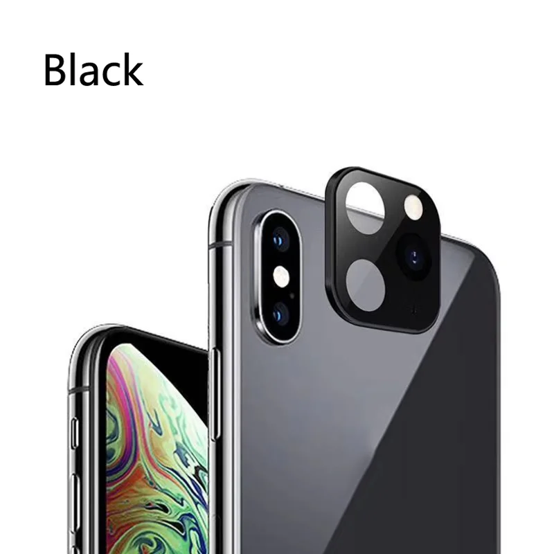 Линза секунд для iPhone 11 Pro Роскошный металлический алюминиевый защитный кольцевой чехол для iPhone X XS XR MAX Защитная крышка для объектива - Цвет: 1D Black