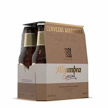 

Alhambra - Especial Cerveza Dorada Lager, 5.4% Volumen de Alcohol - Pack de 6 x 25 cl