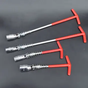 

Lightweighted Foldable T-Type Universal Spark Plug Socket Wrench 16/21Mm Wrench 14Mm With Spring Spark Plug Free Shipping