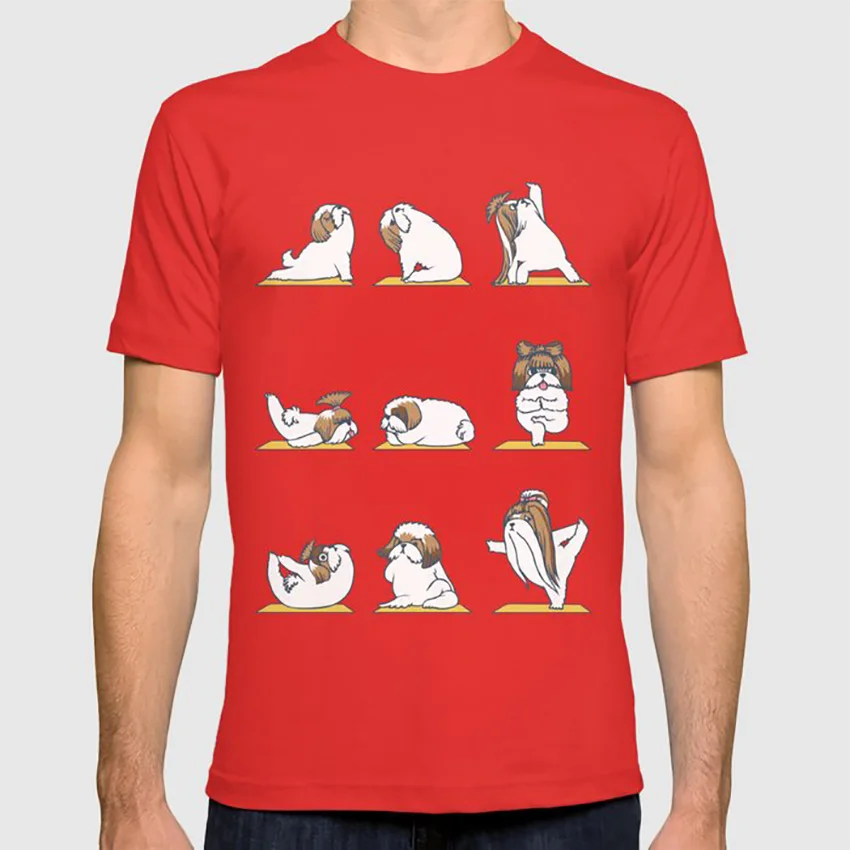 Shih Tzu Йога футболка shih tzu Йога фитнес