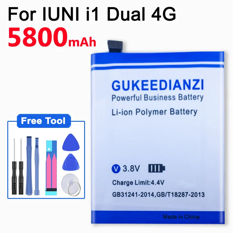 GUKEEDIANZI BL-N3000C 5800 мач телефон батарея для IUNI I1 двойной 4G Мобильный сменный аккумулятор