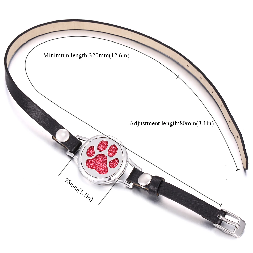 New Aroma Diffuser Bracelet Aromatherapy Essential Oil Diffuser Locket Bracelets Adjustable Genuine Leather Wrap Bracelet Women - Image 5