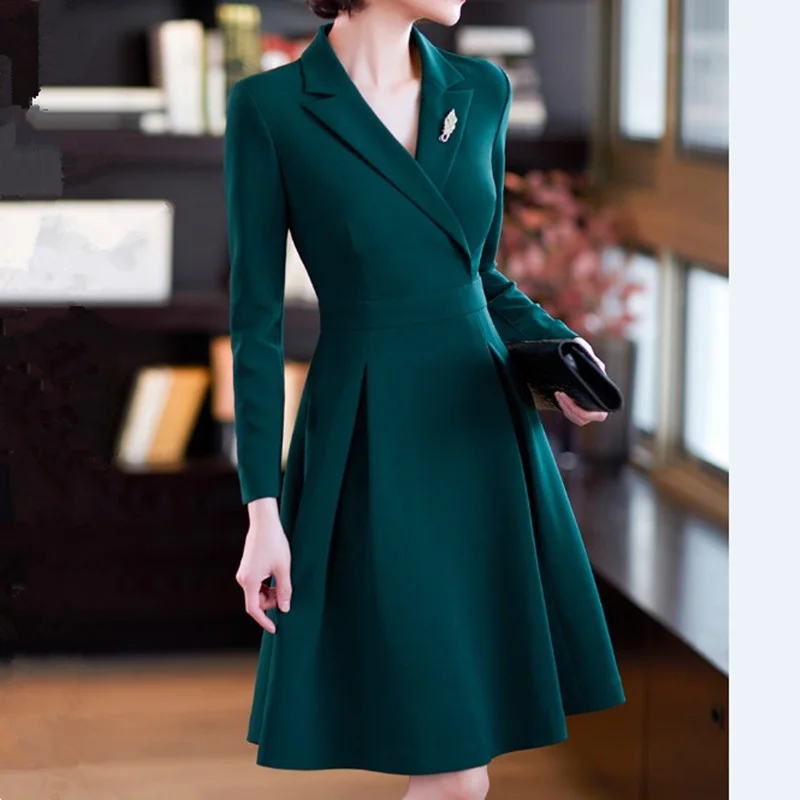 Midi Dresses Office Ladies 