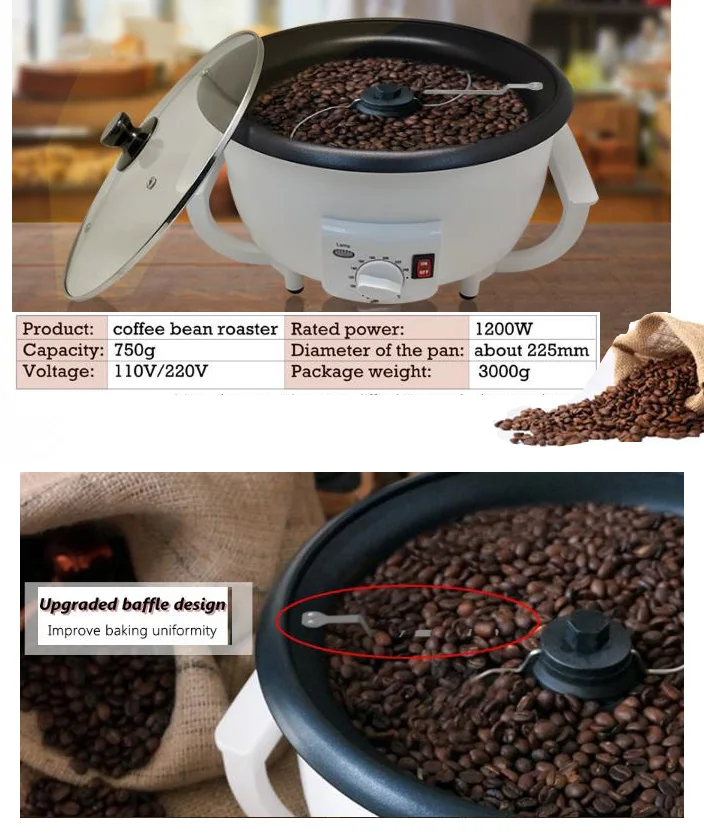 

2019 Sale Ce Coffee Roaster Peanut Roasting Machine The New Listing Of Artifact Coffee Beans Baking Machine Household