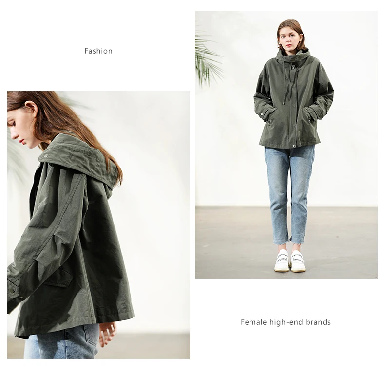 Yangxun осень китайский стиль Windcheater с капюшоном Windcheater для женщин Windcheater Тренч ZHI81398