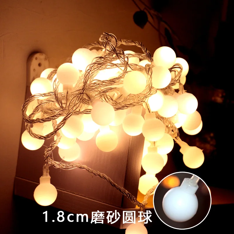 

LED Sphere Lighting Chain Steady with Flash Christmas Holiday Indoors And Outdoors Decoration Courtyard Online Celebrity Anchor