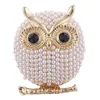 Blue Eyes Enamel Pins Rhinestone Couple Owl Brooch Animal Brooches For Women Men Clothes Scarf Buckle Collar Jewelry Pins ► Photo 2/6