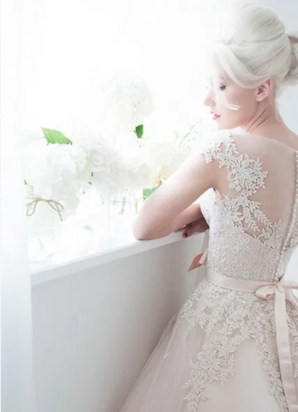 Vestidos de noiva robe de mariee элегантное вырез лодочка с коротким рукавом Аппликация Длина колена robe de mariage короткие платья подружки невесты