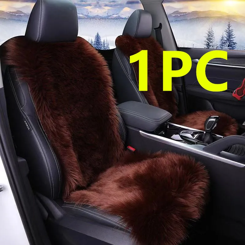 1 шт. теплая искусственная шерсть длинный плюшевый мех для CHEVROLET ALERO/EPIC/Trax/CRUZE/Captiva/CAVALIR/AVEO/Lova подушка для автокресла - Название цвета: coffee