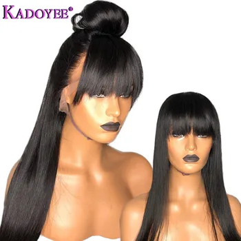 KADOYEE Lace Front Human Hair Wigs Brazilian Remy Hair 13x4 4