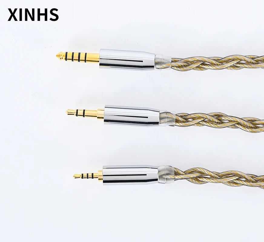 Xinhsearphones-cabo Misto de Substituição Atualização Dourado Prata Dourado Cabo Misto Mmcx 2pin Core Crystal Copper Hifi Audio Headphone Wire - Image 2