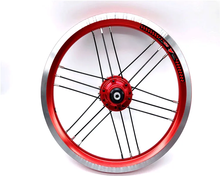 Litepro 14 Inch Folding Bike WheelSet G3 Spokes 3 Speed Freewheel 74/85mm Hub 4 Bearing Folding Bicycle Wheel Set