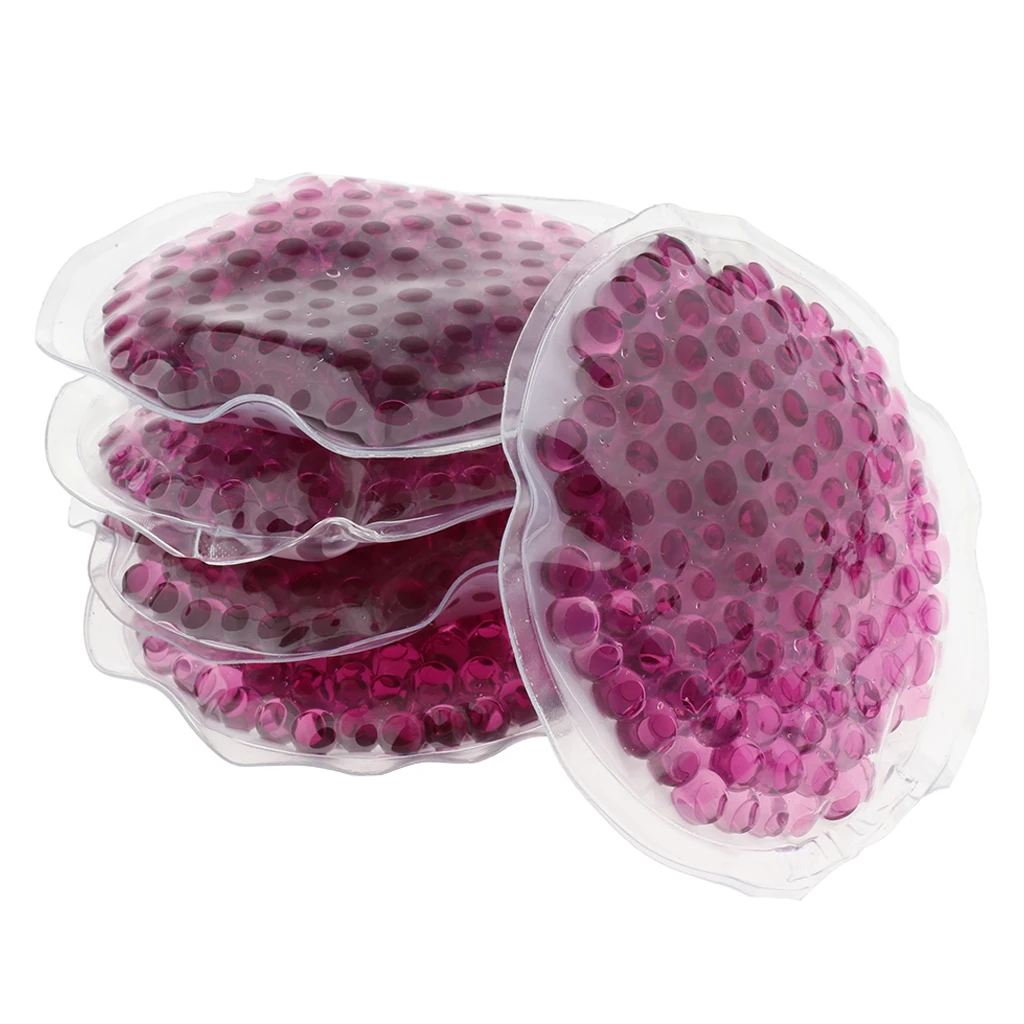 5x Round Reusable Gel Heat Cold Hot Pack Microwavable Mask for Tired Eyes Stress Sprain Injuries Pain Relief