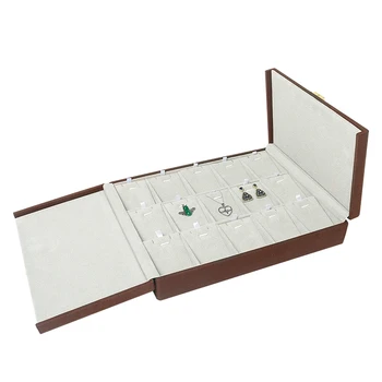 

Popular old style 2020 Jewelry Display Casket Brown Pendant set box wedding for Tasteful lady