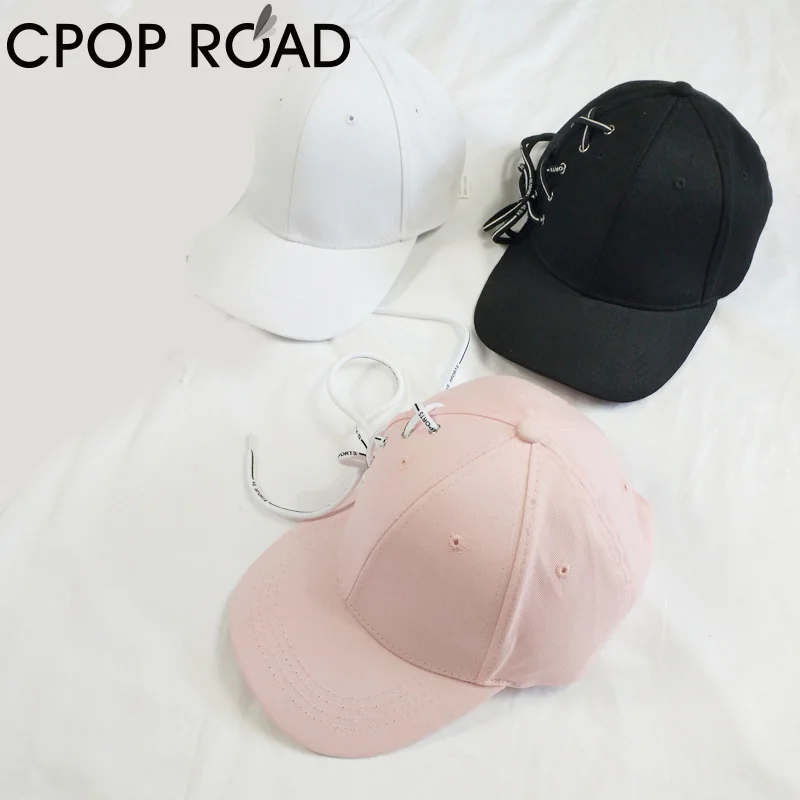 

High Quality Shoelace Hip Hop Baseball Cap for Women Girl Men Low Profile Black Flex Fit Classic Adjustable Sport Plain Hat Gift