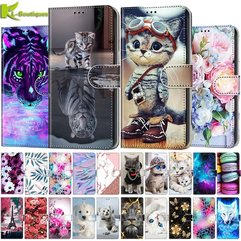 best iphone 12 mini case A12 A13 Case For Samsung Galaxy A12 Cover Cat Painted Leather Flip Case for Samsung A 12 A13 5G SM-A136U A125F Phone Cases Capa iphone 12 mini  case