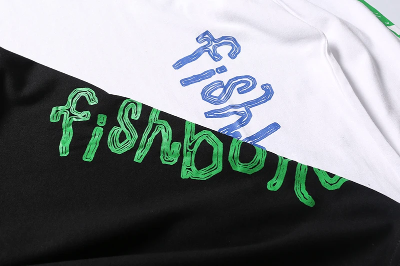 19AW осенняя и зимняя футболка с длинными рукавами и принтом в виде рыбьей косточки NOAH, повседневная мужская и женская футболка