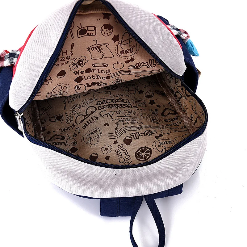 

Factory Sales Baby School Bag 1-3-5-Year-Old Kindergarten BOY'S Fashion Meng Meng Cute Korean-style Canvas Boys Children Double