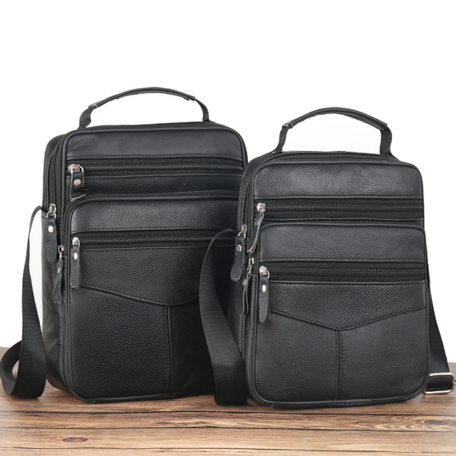 Men's leather bag #new men's hand first #layer of #leather #handbag  business #casual #men's hand bag