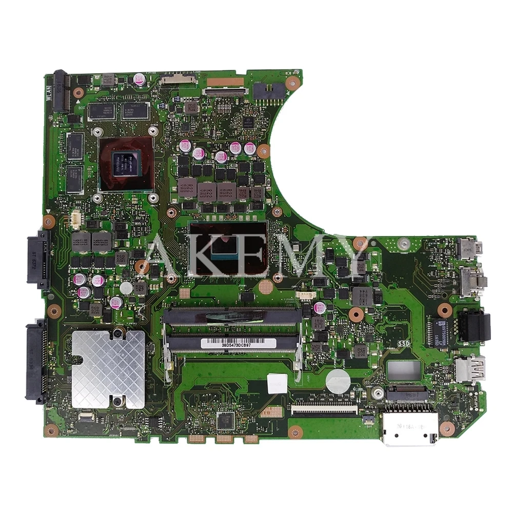 Akemy N552VX материнская плата для ASUS N552VX N552V N552 материнская плата для ноутбука N552VX материнская плата I5-6300HQ GTX950M/2G