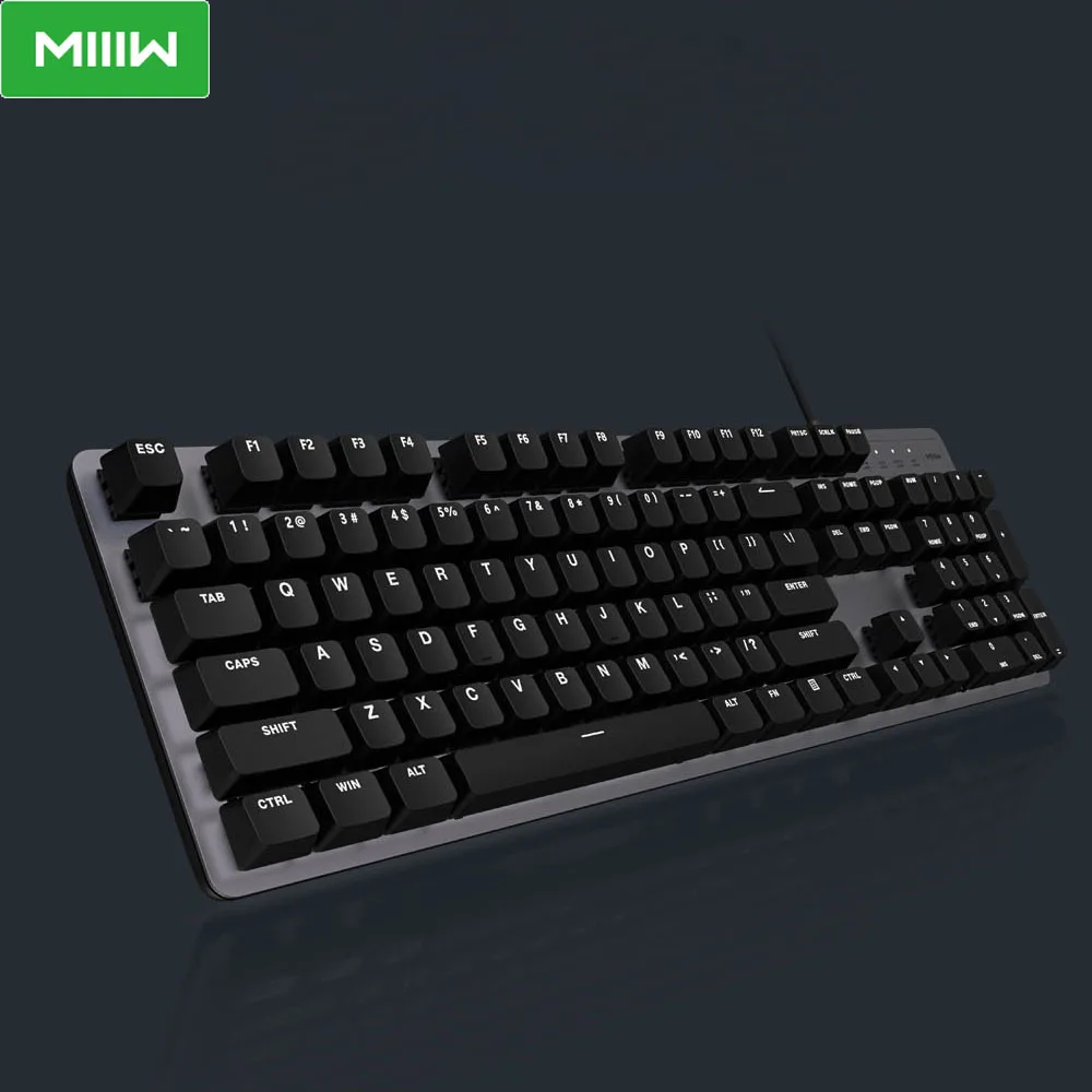 MIIIW 600K механическая клавиатура игровая с подсветкой 104Key Kailh красный