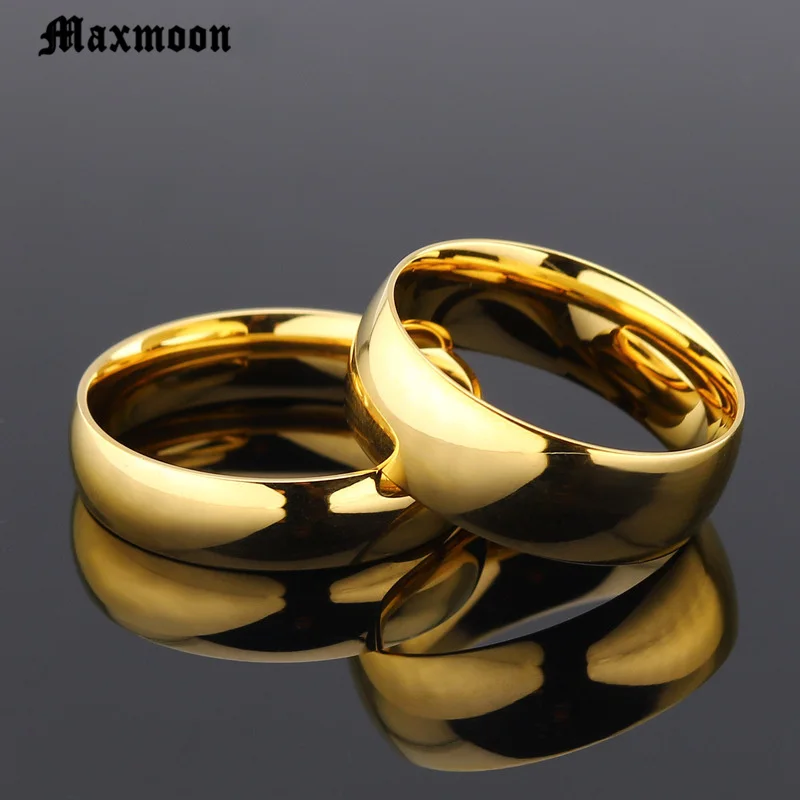 Maxmoon простые обручальные кольца из титана и нержавеющей стали для мужчин женщин