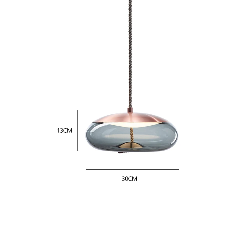 Modern Led Metal Pendant Lights Wrought Iron Glass Round Ball Brass Rod Hanging Lamp For Living Roomcafekitchen Nordic Lighting - Цвет корпуса: seechart