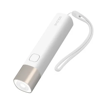 White Xiaomi SOLOVE X3 светодиодный фонарик, 3000 мА/ч, Мобильная мощность, USB, многофункциональный, яркий фонарь, внешний аккумулятор, портативное освещение - Испускаемый цвет: White