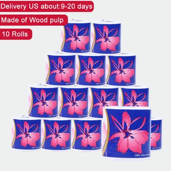 

Toilet roll paper 10rolls Household 80g White Rolling Paper Towels wash Cheap tissue roll ultra soft wood pulp