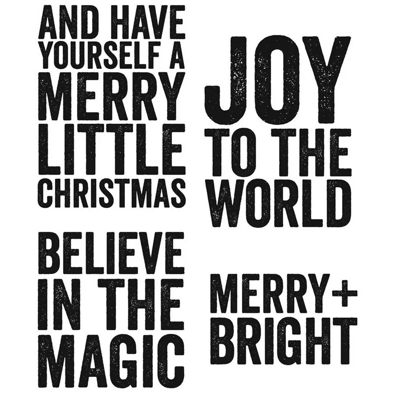 7x7 9inch Bold Things Number Two Clear Stamp 2021 Christmas Sentiments