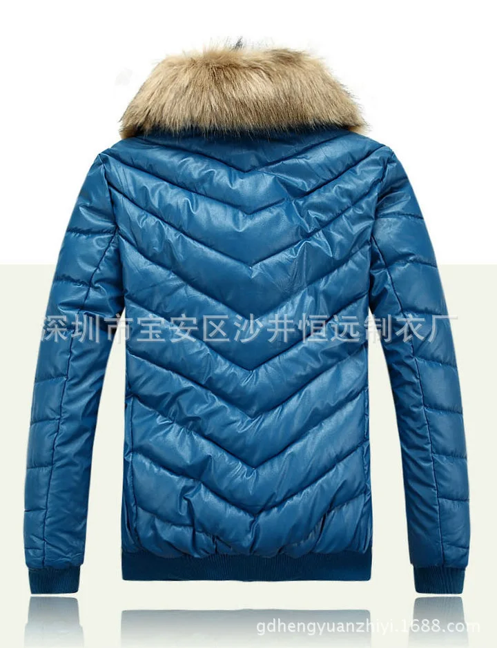 Stock Men's Cotton-padded Jacket Stand Collar Slim Fit Korean-style Fashion MEN'S Coat Cotton-padded Clothes Warm Male Padded