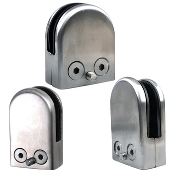 

12X Stainless Steel Glass Clamp Holder For Window Balustrade Handrail 53*33*20 mm