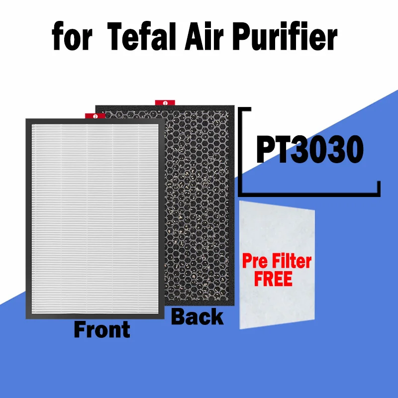 H13 Filter HEPA + Activated Carbon Composite Multifunctional Filter 267*357*37mm For Tefal Pure Air PT3030