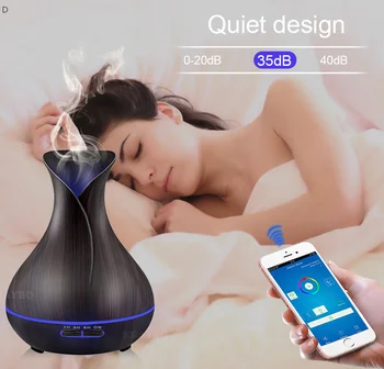 

400ml Air Humidifier Essential Oil Diffuser Aroma Lamp Aromatherapy Electric Aroma Diffuser Mist Maker Smart APP Remote Control