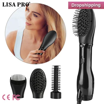 

Professional Hair Dryer Brush Multi Function Interchangeab Electric Hair Blow Dryer Hot Air Brush Curl Comb Salon Hair Styler