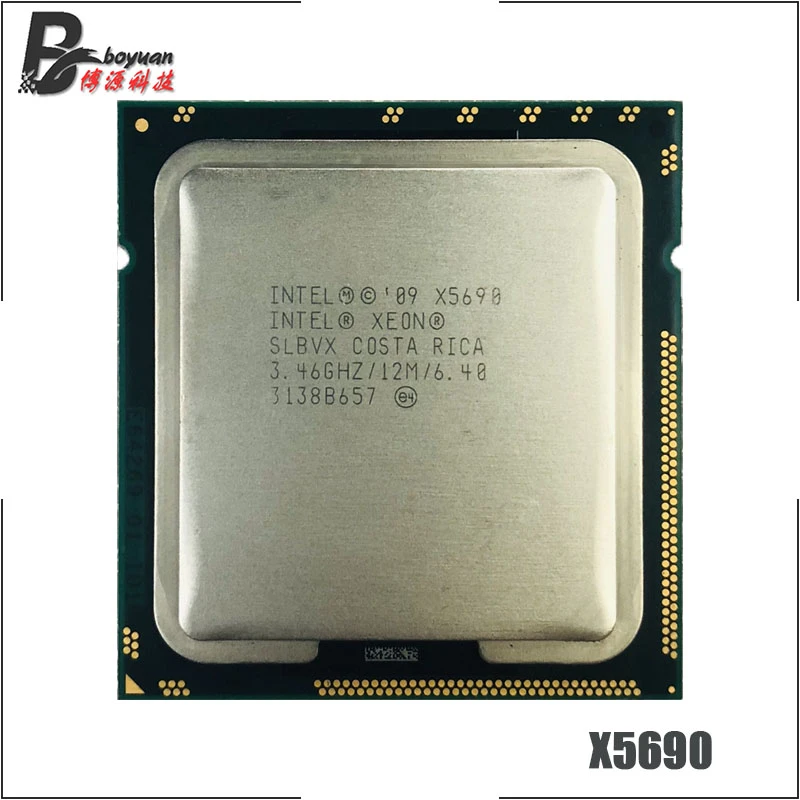 Intel Xeon X5690 3.4 GHz Six Core Twelve Thread CPU Processor 12M 130W ...