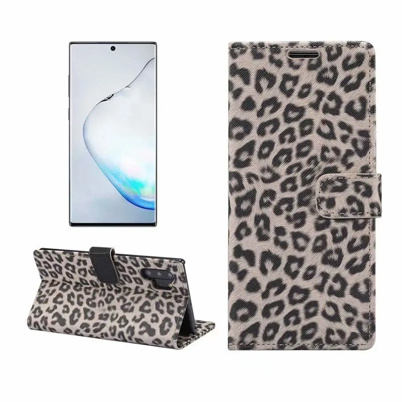Визитница чехол для samsung Galaxy Note 10 плюс 8 9 S10E S10 S8 S9 класса люкс леопард пантера кожа откидная крышка устойчивый Чехол-книжка чехол