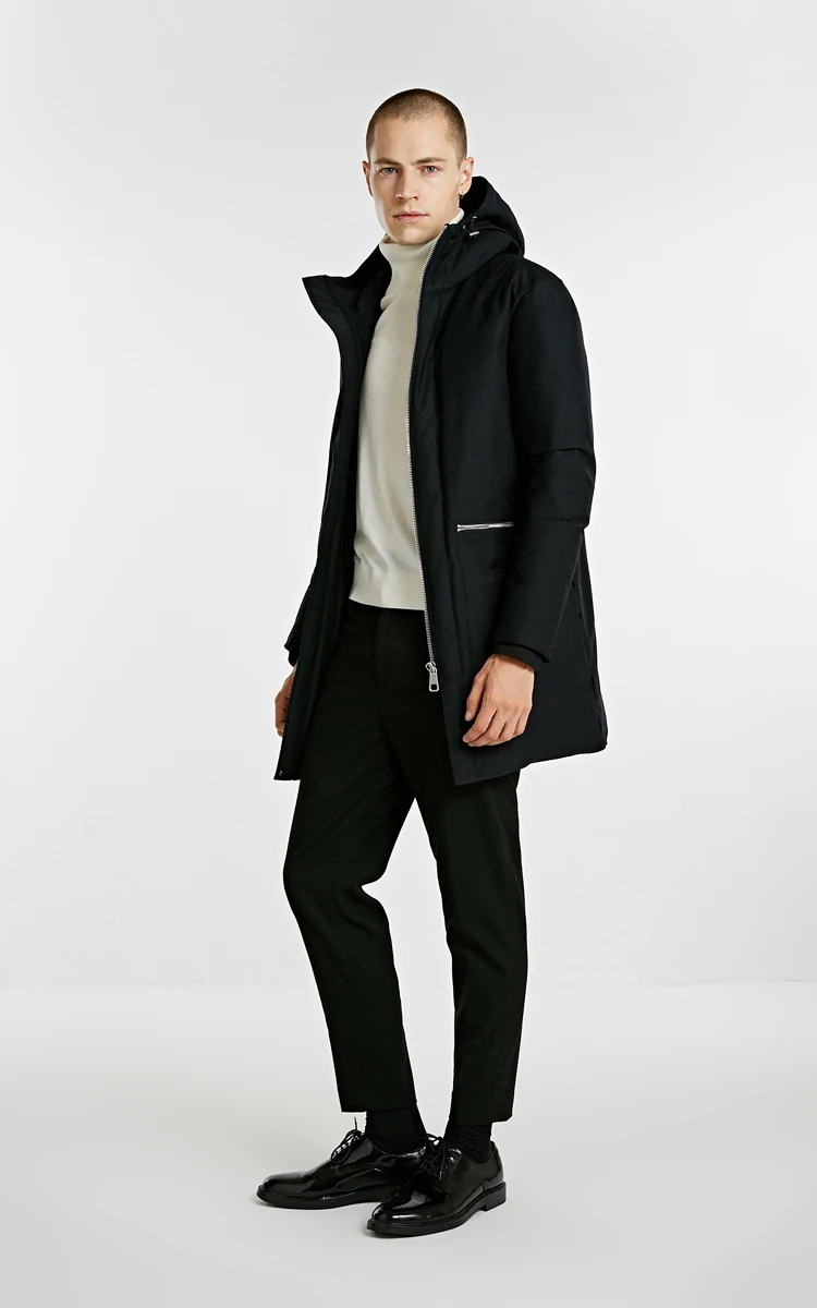 JackJones зимняя мужская куртка средней длины с капюшоном | 218312524