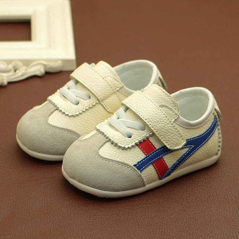  Newborn Boys Sneakers for 0-18M Fashion Baby Genuine Cowhide Leather Toddler First Walker Soft Sole