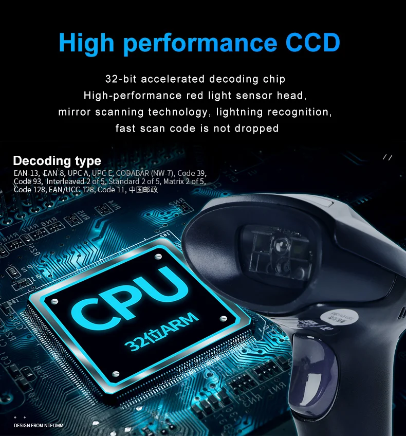 Portátil sem Fio Scanner de Código de Barras Bluetooth com Fio Uso da Indústria Freeshipping Código Leitor Ios Sistema Inventário Android 1d - 2d qr 5 qr código leitor uso da indústria ios sistema inventário android