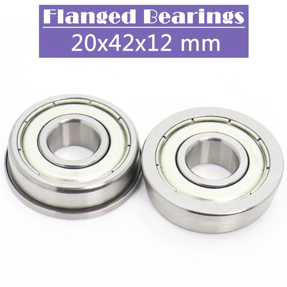 F6004ZZ Flange Bearing 20*42*12 mm ( 10 PCS ) Double Shielded Deep Groove Flanged F6004 Z ZZ Ball Bearings F6004-2Z F6004Z wafangdian deep groove ball bearings 6320 6321 6322 6324 6326 6328 zz