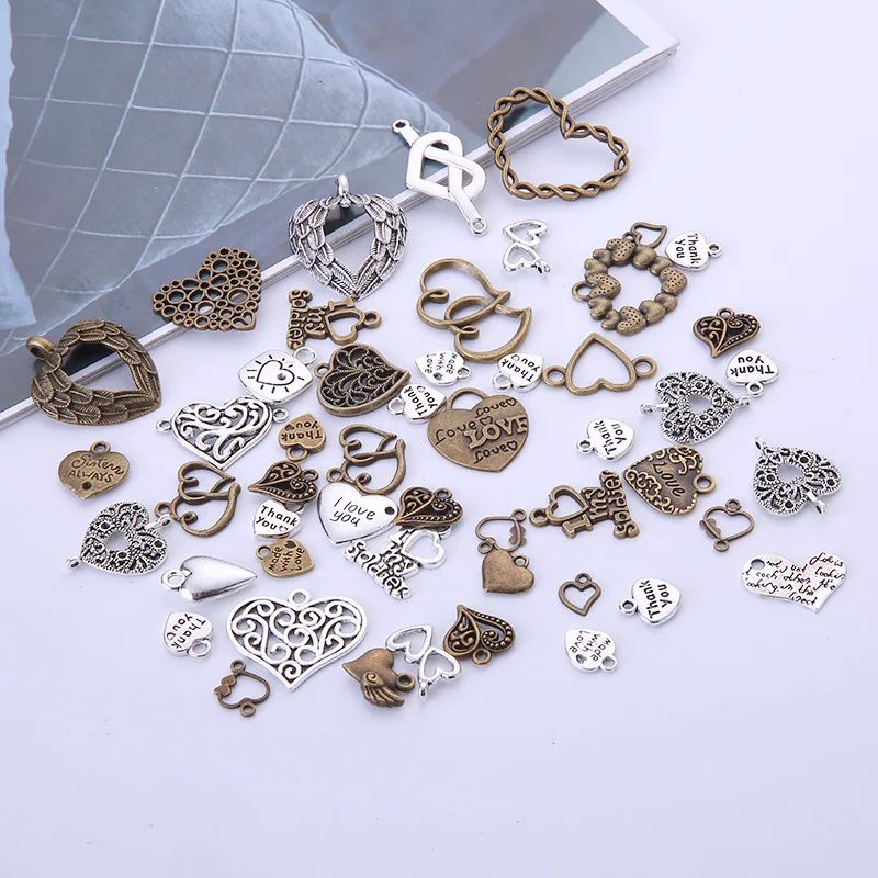 Pendant Bracelet Charms Bulk, Pendant Charms Lot Hearts