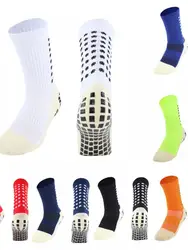 New Men And Women Particle Polka Dot Rubber Football Socks Competition Training Medium Socks Student Sports Basketball Socks