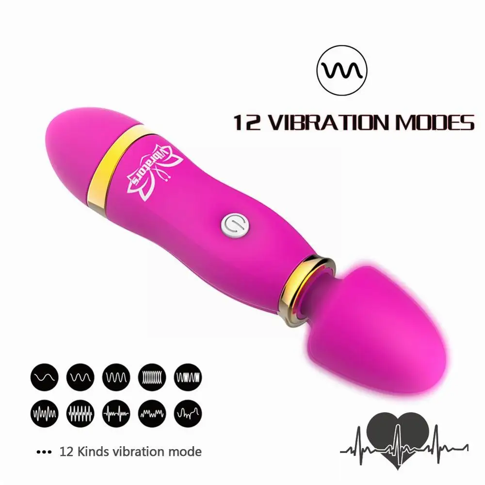 12 Speeds Powerful Dildo Vibrators for Women Magic Wand Body Massager Sex Toy For Woman Clitoris Stimulate Female Sex Products