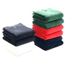 1PC 100% Cotton Golf Towel Size 40X60cm with Metal Hook Washcloth Golf Accessories Customized Logo Printing Accept