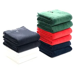 1PC 100% Cotton Golf Towel Size 40X60cm with Metal Hook Washcloth Golf Accessories Customized Logo Printing Accept