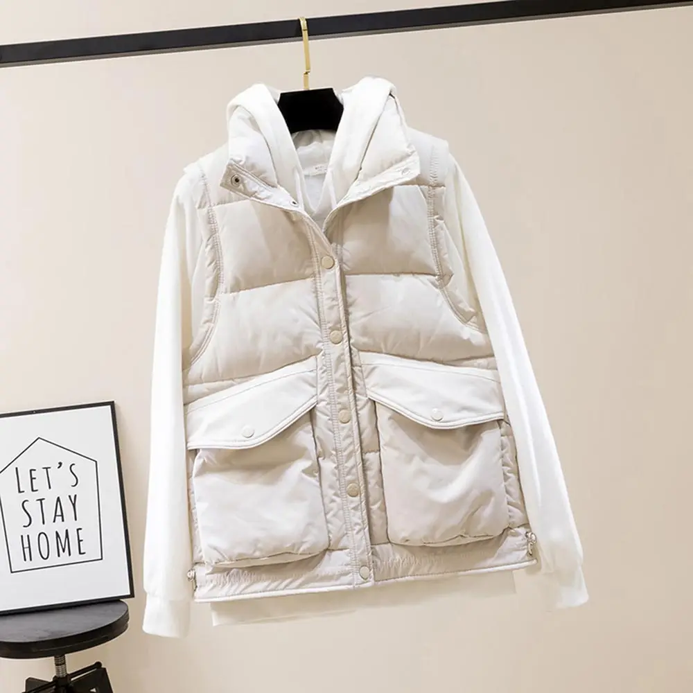 

Brieuces Autumn Winter Women Vest Mandarin Collar Sleeveless Short Coat Women Jacket Waistcoat Female Chalecos Para Mujer