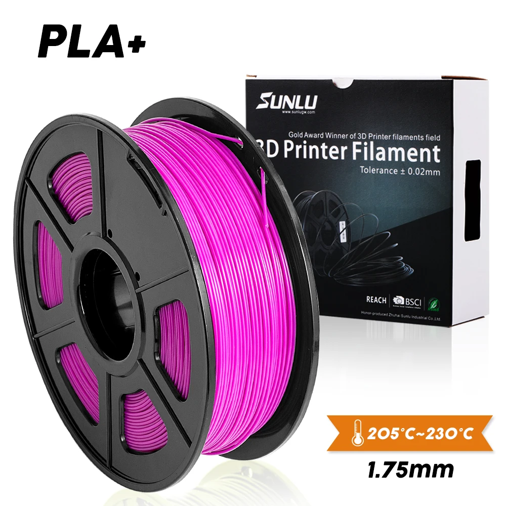 

SUNLU 3d printer filament PLA PLUS 1kg 1.75mm 1KG/2.2lb Spool DIY best gift printing by harmless material