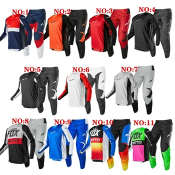 

2020 Racing Suit Black White Gear Set Motorcycle Racing 180 Prix Motocross Jersey and Pants Gear Suit Clothing Motocross Combos