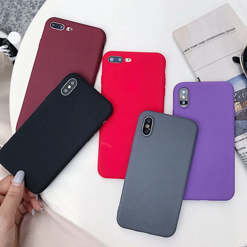 Матовый однотонный чехол для телефона HUAWEI Honor 7 8X 9 10 Lite 20 Pro P10 P20 Plus Nova 3 3i 3e Y9prime